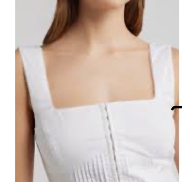 Guess corset crop top club wear sexy bustier going out top fitted size M white - Picture 2 of 9